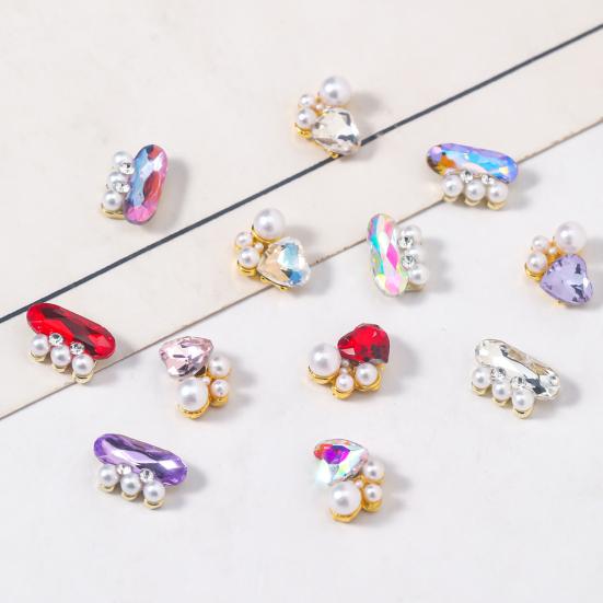 10 шт. трехмерные роскошные изысканные блестящие украшения для ногтей «сделай сам» из искусственного жемчуга дизайн ногтей Nail-Beauty Nail Art