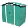 VidaXL Metal Storage Shed Green 204x132x186 Cm Garden Storage Cabin 42909