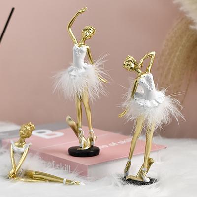 Европейские смоляные фигурки танцовщиц, скульптура, поделки, украшения для стола в гостиной, балерина, домашний декор, подарки на день рождения