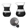 Reusable Drip Coffee Brewer Stainless Steel Glass Carafe Pot Unbreakable Conical Filter  Camping