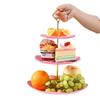 JianTe European Style 3-Tier Rotatable Dessert Fruit Plate