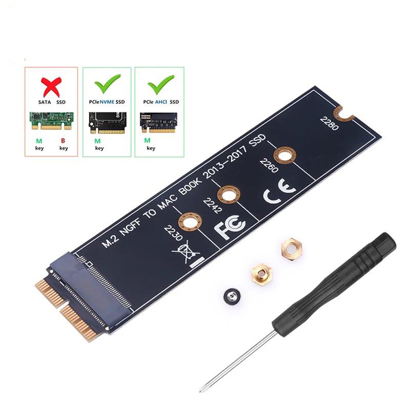 M.2 NVME SSD Convert Adapter Card for MacBook Air Pro Retina 2013-2017 NVME/AHCI SSD For A1465 A1466 A1398 A1502 Upgraded Kit