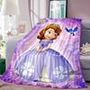 Disney Sofia The First Cartoon Soft and Fluffy Blanket, Suitable for Children and Adults, Can Be Used As A Sofa Blanket.