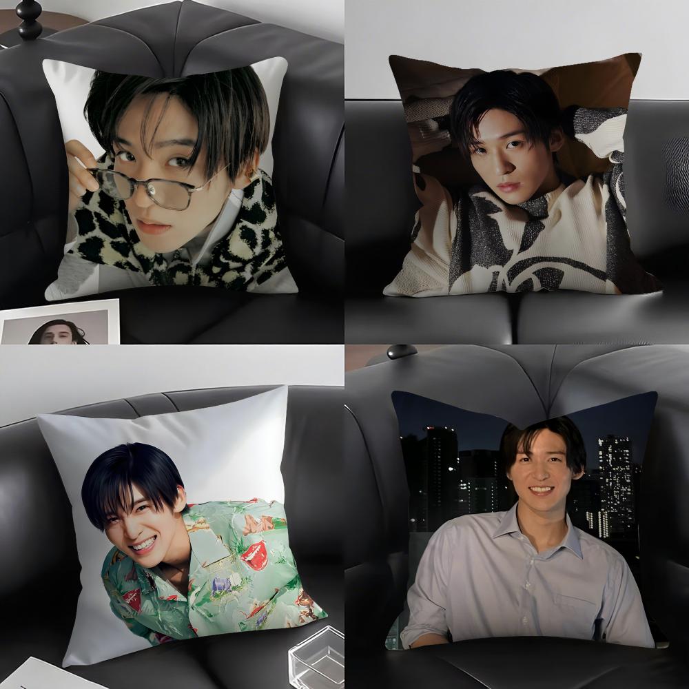 MMeguro RenN Actor Cushion Cover Pillowcase Ultra Soft Skin Friendly Fabric Cloud Like Comfort Concealed Zipper