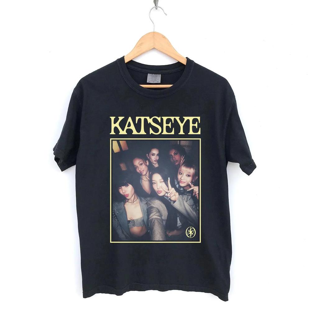 Унисекс футболка с коротким рукавом Katseye для мальчиков и девочек в стиле K-pop с изображениями Меган, Даниэллы, Манон, Лары, Софии и Юнчэ