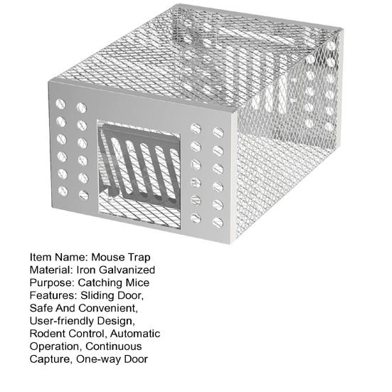Автоматическая непрерывная мышеловка Многоразовая ловушка для крыс Бытовая домашняя ловушка для грызунов Ультратонкая Легкая Высокая чувствительность Безопасная раздвижная дверь Легкость