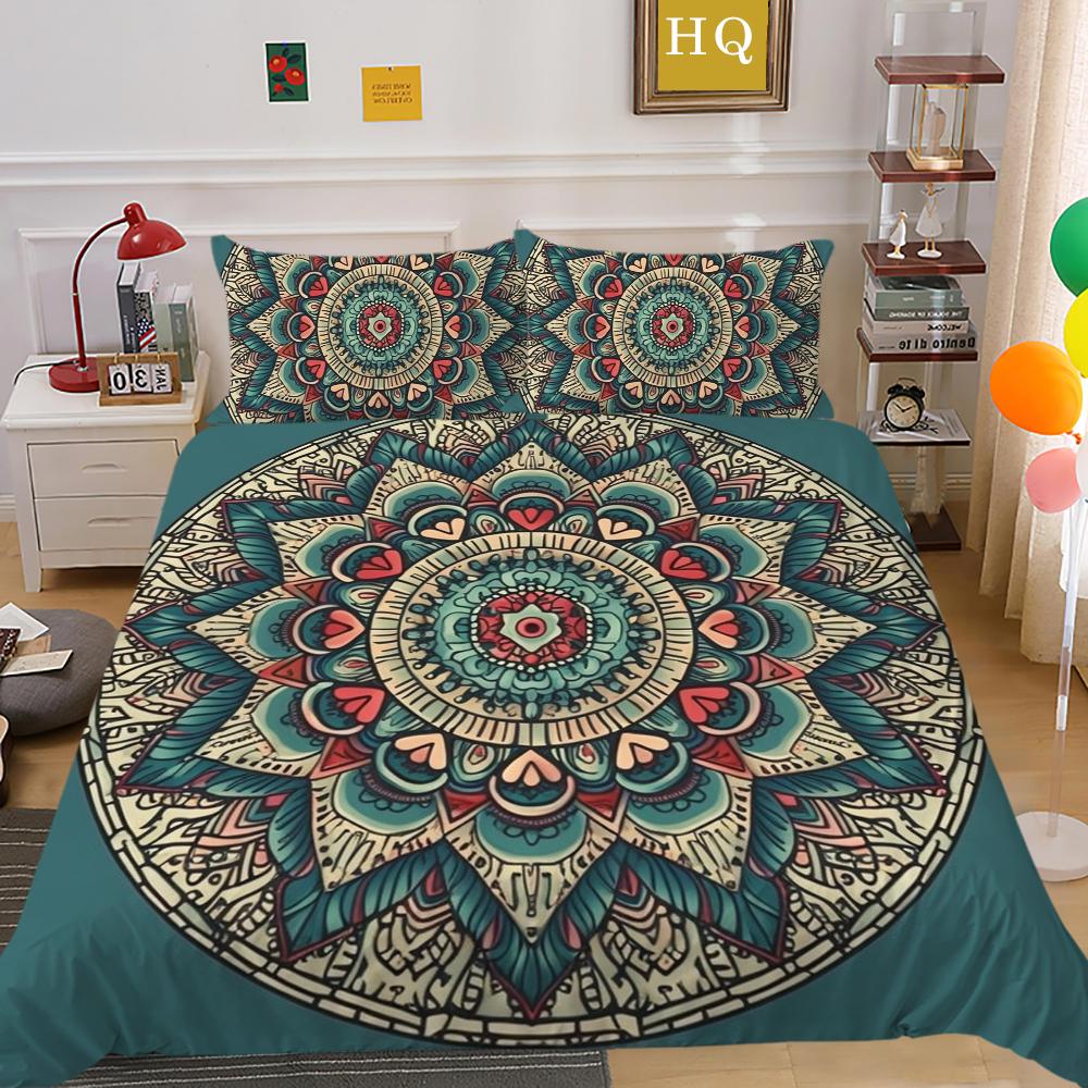 Bedding Set Cover Woman Man Duvet Cover Sets King Queen Size Mandala Bed Clothes Microfiber Home Textiles