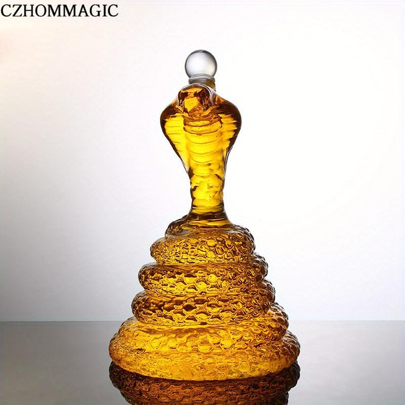 1 шт., бутылка ликера в форме змеи, прозрачный графин для виски, вина, высокое боросиликатное стекло, зодиакальный винный горшок с животным, ремесленный подарок, декорт, графин из змеиного стекла для L
