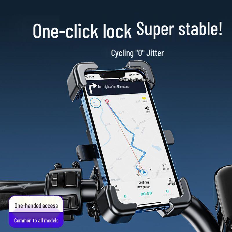 Multifunctional Mobile Phone Holder for Electric Vehicles, Motorcycles, Bicycles, and Scooters. Ideal for Navigation and Food Delivery Riders.