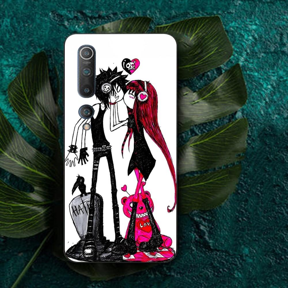 L-Love B-Black and Cute E-Emo Phone Case For Redmi Note 4 X 5 A 6 7 8 T 9 9S 10 11 11S 11Epro Poco M3 pro