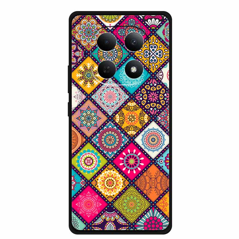 3D Flowers Case For POCO M8 Embossed Blossoms Funda Relief Coque Silicone Soft Back Phone Cover For Xiaomi POCO M 8 TPU Para