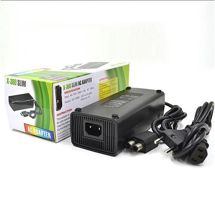 Adaptateur - Microsoft - Xbox 360 Slim - 135 W - Filaire - Noir