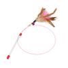 Funny Cat Kitten Pet Play Toy Teaser Feather Wire Chaser Wand Beads