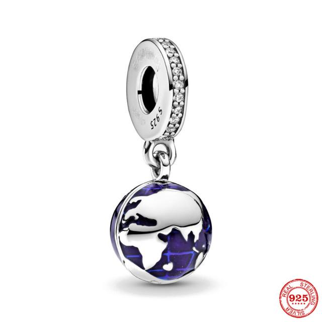 925 серебряных модных очаровательных бусин для оригинального браслета DIY ювелирных изделий