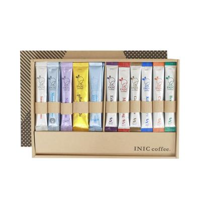 Кофе INIC Grand Suite Подарочный набор из 42 стиков, виды стикового кофе, лучший вкус, используемый бариста [11 подарков] [Кофе] [Мир