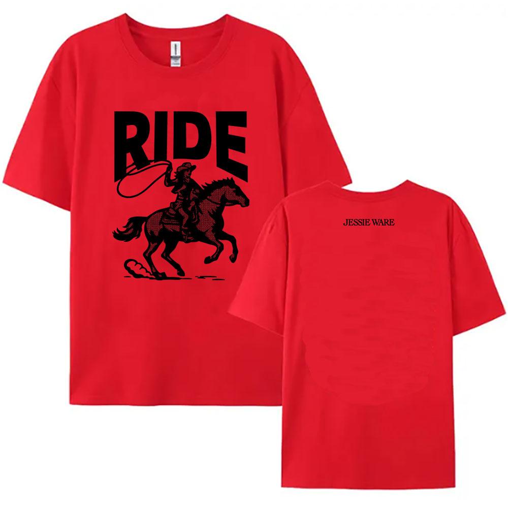 Women Clothing Jessie Ware Ride T-shirt Summer Short Sleeve Loose Unisex Tshirts Design Graphic Printing Merch Cotton Soft Tees