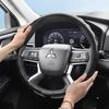 Suitable for Mitsubishi Carbon Fiber Texture Steering Wheel Cover Snap-On Wave-Shaped Sports Design Protective Case Outlander Phev Sport Eclipse Cross