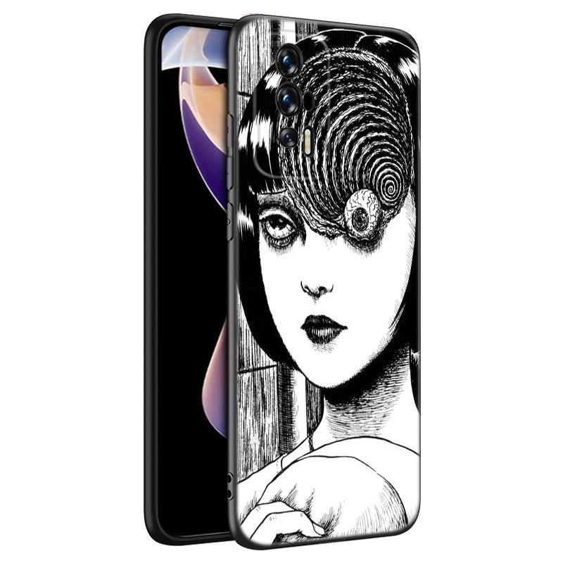 Japanese Horror Manga Black Phone Case For Xiaomi Redmi 7A 8A 9A 10A 11A 9C 10C 12C 13C 11 Prime A1 A2 Plus 12 4G Note 9T 12R