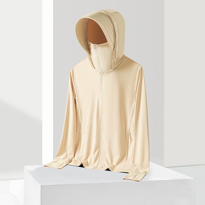 Summer ice silk sunscreen clothing men's and women's light and breathable fishing clothing UPF10 + UV protection jacket LOGO
