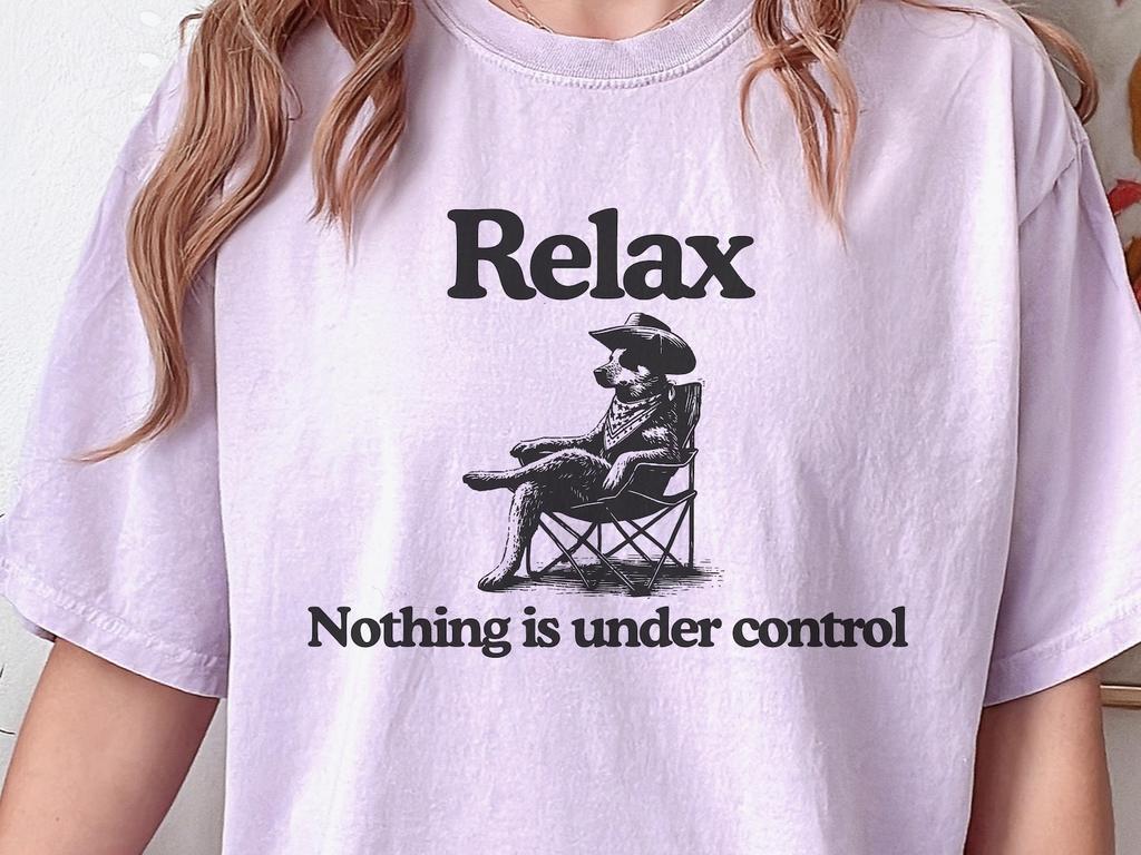 Red Heeler Cowboy T-Shirt, Chill Summer Dog T, Funny Blue Heeler Ranch T, Relaxed Western Dog Graphic, Country Dog Lover Gift Comfort Colors