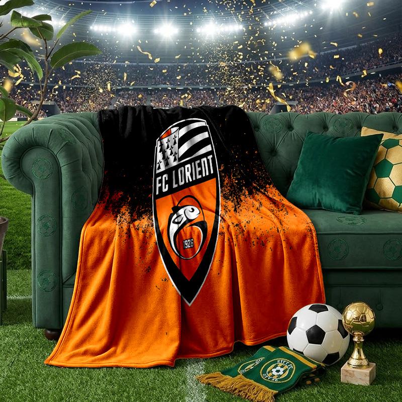 Lorient Crest Design Throws Blanket Flannel Blankets Plush for Couch Bed Gifts for Men Women Travel picnic blanket Christmas fan gifts