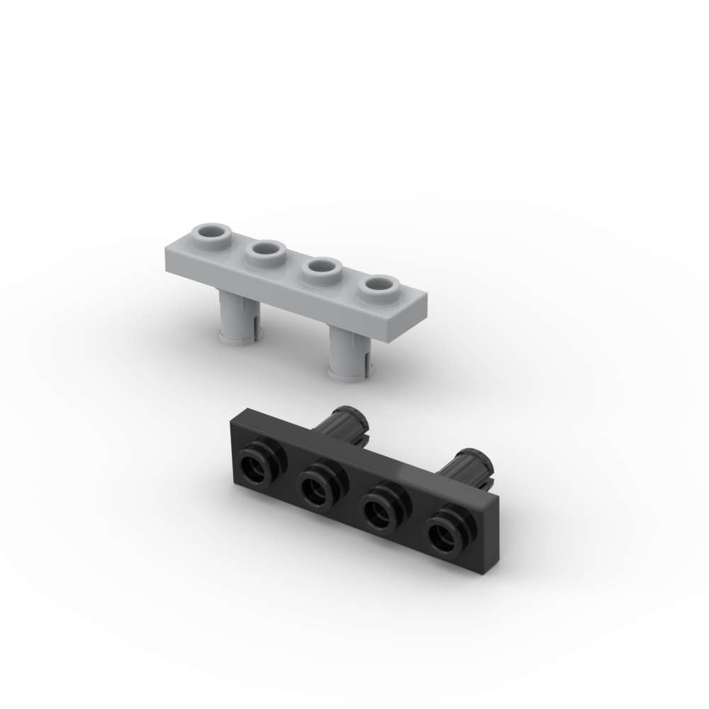 MOC 10 ШТ 68382 Модифицированный 1x4 С Штифтами Снизу Набор Строительных Блоков Часть Дома Кирпичики Частицы DIY Игрушки Детские Подарки на День Рождения