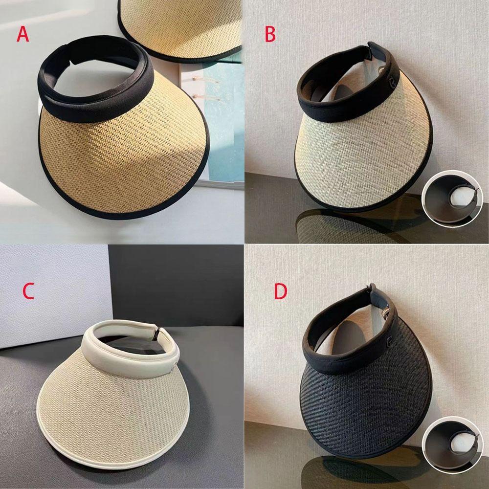 Large Eaves Beach Hat Sun Protection Empty Top Hat Sweet Straw Hat