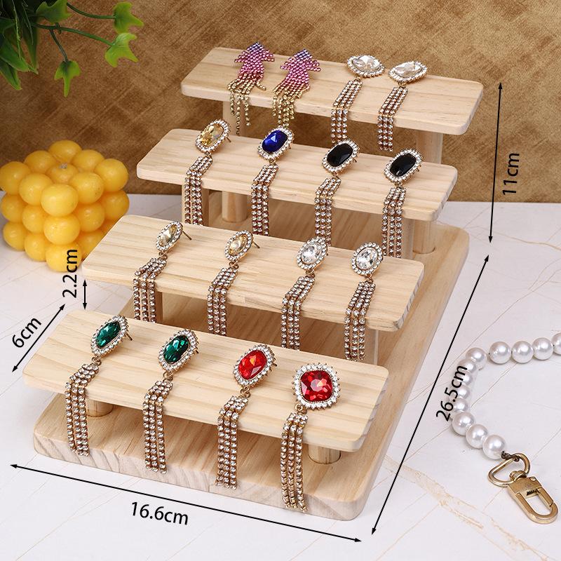 Многослойная деревянная стойка для солнцезащитных очков, полка для очков, держатель ювелирных изделий для нескольких пар очков, витрина