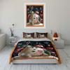 Snowman and Candy Cane Pattern Bedding Duvet Cover Set Duvet Cover Pillowcases  (1*Duvet Cover 2*Pillowcases, without duvet insert)