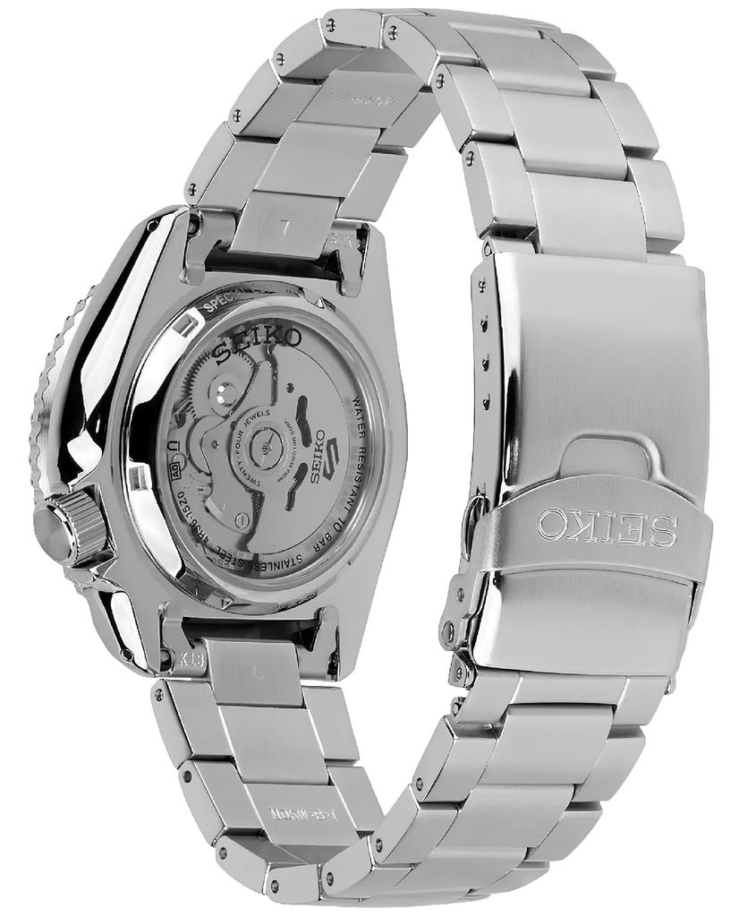 Seiko Аналоговые часы Stainless Steel 5 Sports Special Edition, разноцветный ремешок, цвет корпуса серебристый, мужские, 'Шахматный флаг' - Srpk67K1, Циферблат, -