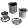 Набор кружек OUTDOOR Titanium Double Layer Mug Set 420 мл с крышкой, кофейной воронкой, ситечком для чая, штабелируемым ASF. -ЧАХИ-