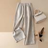 Drape Cotton Linen Wide Leg Pants Women's Summer Loose Slimming High Waist Thin Straight Casual Pants
