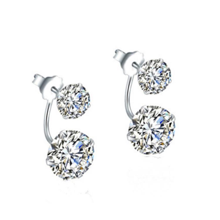S925 Sterling Silver Zircon Earrings: European & American Fashion, Perfect Valentine's Day Gift
