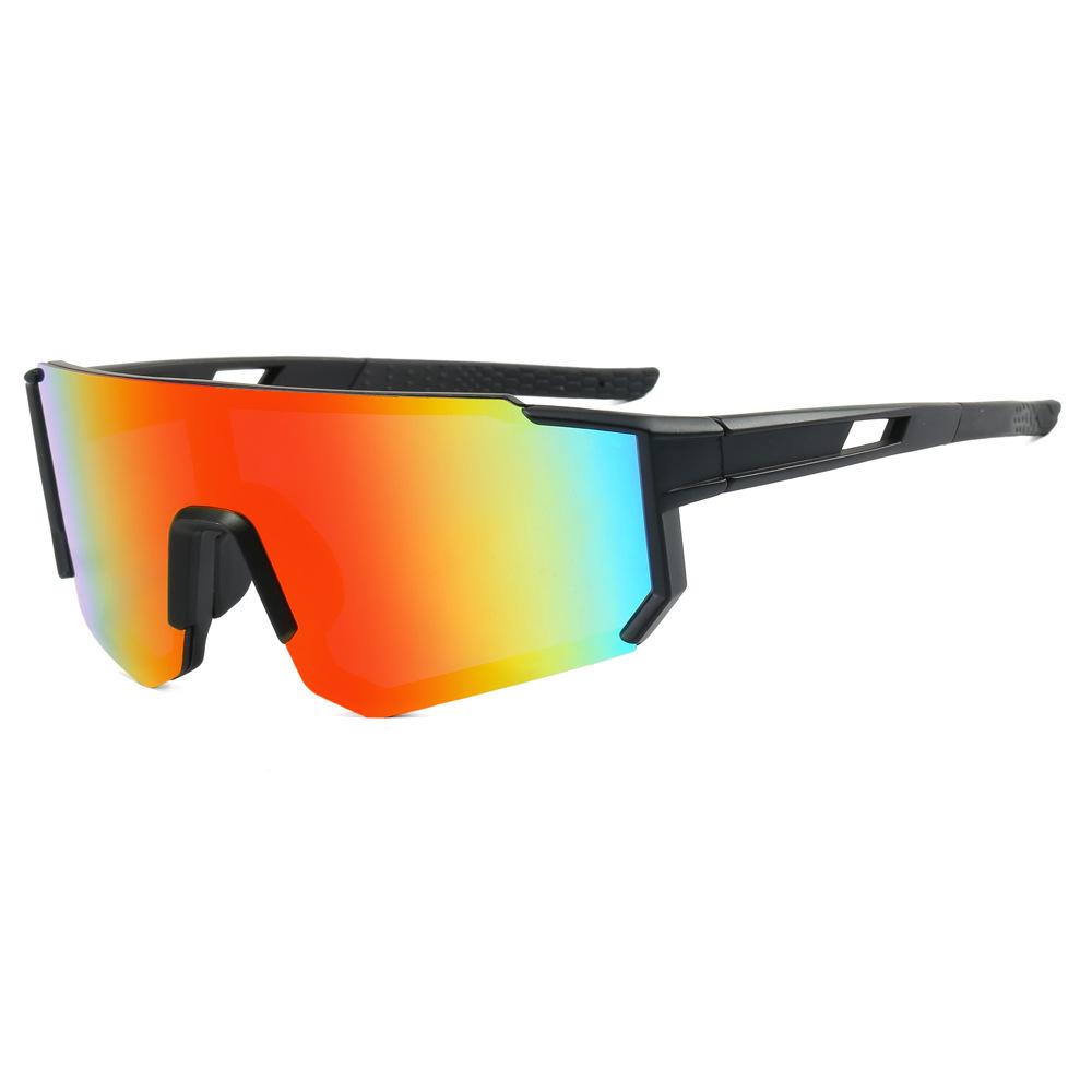 New outdoor sports cycling glasses, European and American style, color-changing sunglasses, unisex, one-piece design