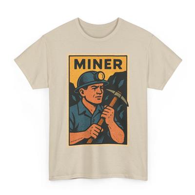 Retro Miner T-Shirt: Comic Style Mining Life Tee