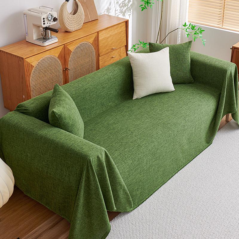 Чехол для диванного полотенца, ткань для диванной подушки, универсальный, высококачественный бамбуковый лен, полностью покрытый, универсальный чехол, одеяло