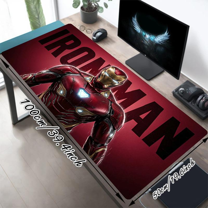 Iron Man Xl Gaming Mouse Pad Nonslip Rubber Base Stitched Edge Waterproof Desk Mat For Pc Laptop Gamer Office Computer Accessories C929901