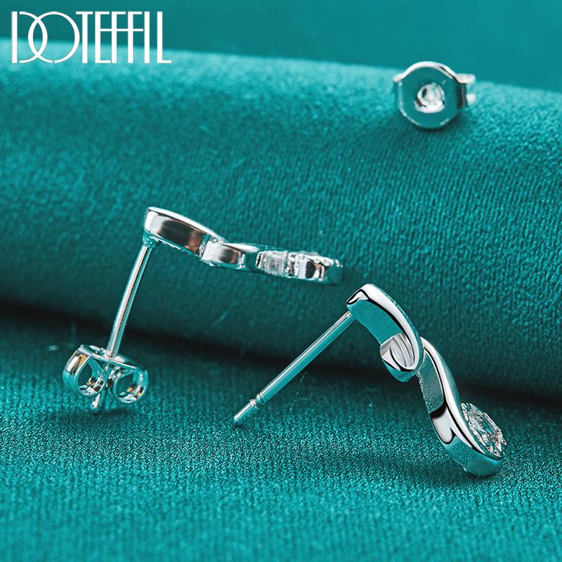 Серьги из стерлингового серебра 925 пробы с цирконием класса ААА, модные свадебные украшения для вечеринки в подарок