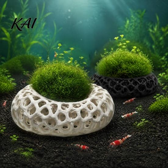 Aquarium Substrate Decor 2Pcs Shrimp Caves for Plants, Round Hideouts, Cherry & Dwarf Invertebrate Tank Supplies Hides Moss Ferns And Anubias,