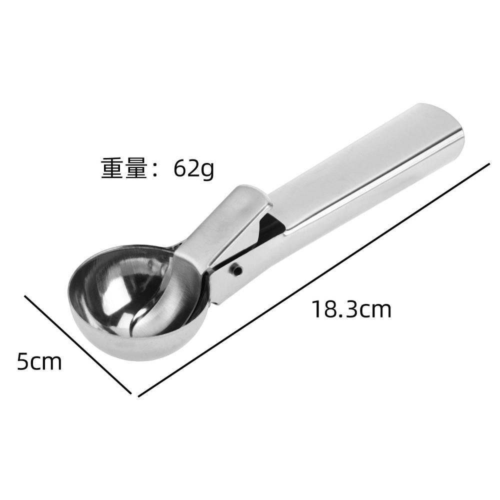 Stainless Steel Ice Cream Scooper No Stick Melon Baller No Struggle Fruit Scooper Perfect Scoop Tool for Ice Cream Sorbet 4