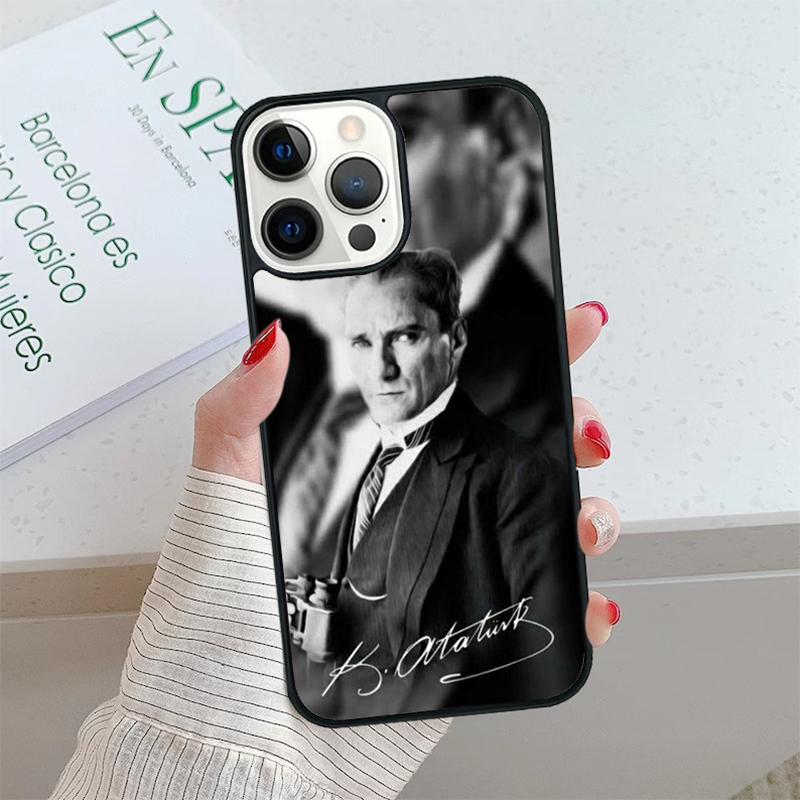 Чехол для телефона с подписью Мустафы Кемаля Ататюрка Для iPhone 17 15 16 14 13 12 11 Pro Max Coque Для Apple PLUS fundas