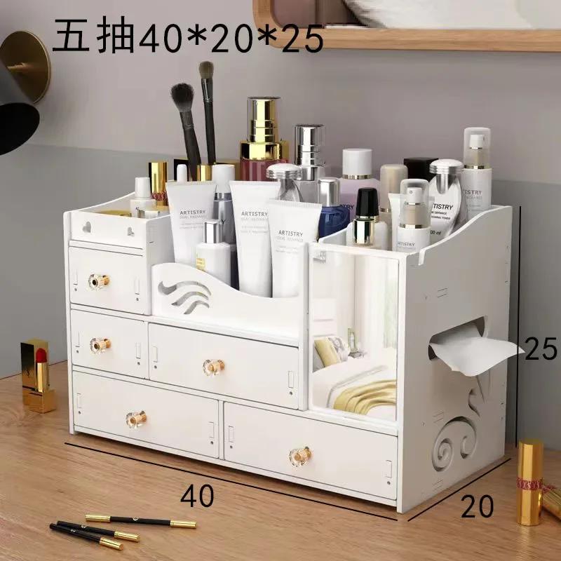 Большой туалетный столик с зеркалом и ящиком для хранения косметики, мебель для спальни, настольное хранилище, туалетный столик, домашняя мебель