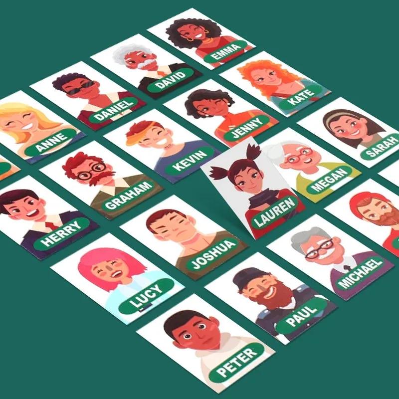 Guess Who I AM Board Game Funny Memory Training Family Friend Multiplayer Interactive Party Table Game Toy Gift for Kid Adult