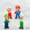 12cm Mario & Luigi Plastic Action Figures - Ornament Dolls