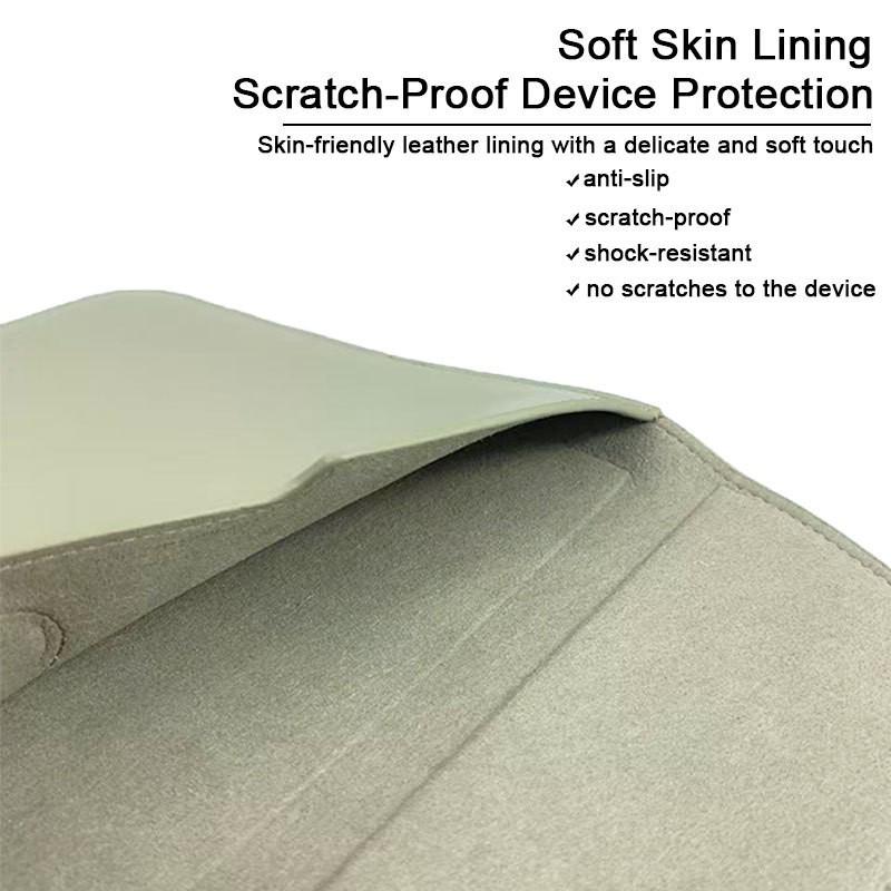 Slim Laptop Sleeve MacBook 13/14 Inch PU Protective Case Lightweight Business Commuter Bag In Multiple Colors