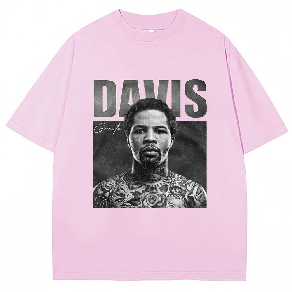 Футболка Gervonta Davis в винтажном стиле Спортивные футболки для бокса Оверсайз Мужская мода Футболки оверсайз Streetwear Подарок