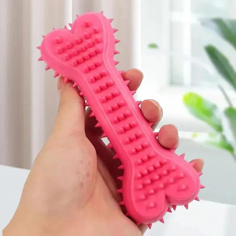 Устойчивая к укусам игрушка-грызунок для маленьких собак, прочная, из мягкой резины, в форме кости, игрушка для прорезывания зубов у щенков, для агрессивных грызунов, для дрессировки