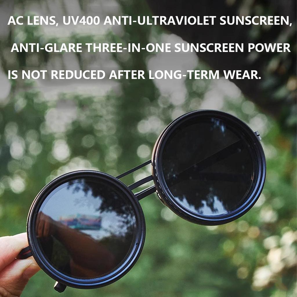 Handmade ND9 Rotating Adjustable Brightness Dimming Sunglasses Dual Polarized Anti-glare Fishing Glasses Sunglasses