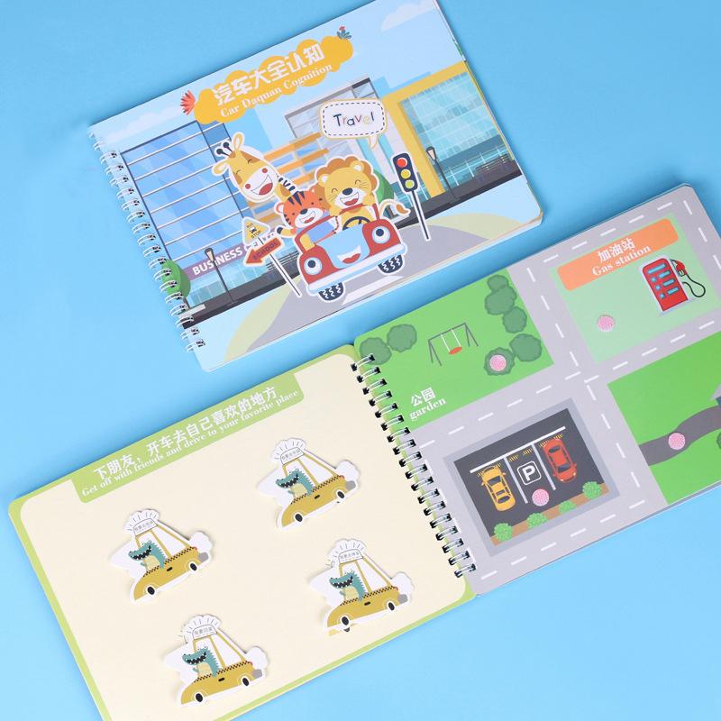 Детская тихая занятая книга Монтессори, детская развивающая игрушка, пастбище, сортировка животных, матчевая игра, детская наклейка, игрушка для детской книги