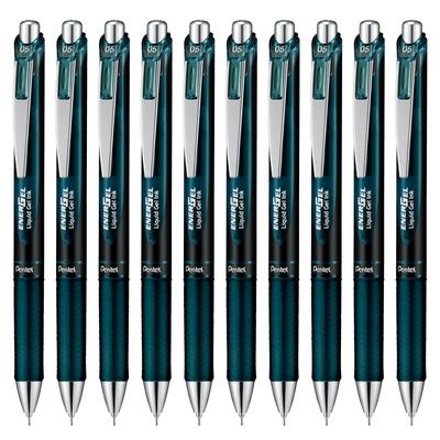 Pentel Гелевая ручка Energel Knock Шариковая ручка Индиго 10 ручек Ручка, 0,5 мм, BLN75A2-SA, Черная,